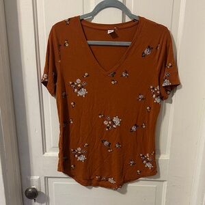 Old Navy Floral V-Neck Women Top